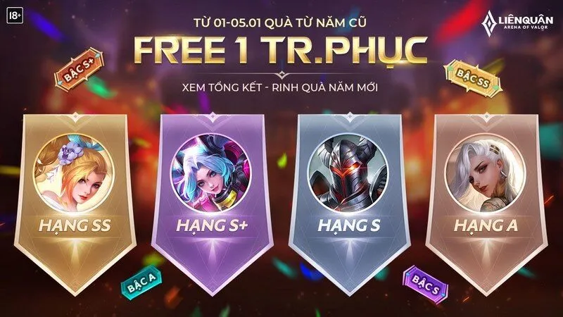 Sự kiện liên quân nạp quân huy miễn phí hấp dẫn 